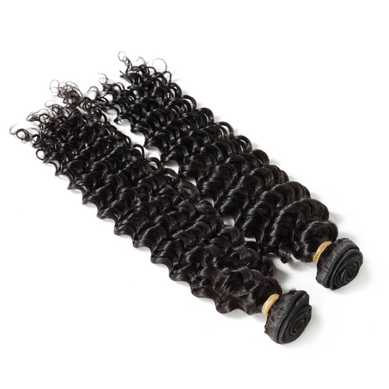 Brazilian Curly Human Hair 13x4 Lace Frontal Hidden Knots With Natural Color Human Hair Bundles - Image 5