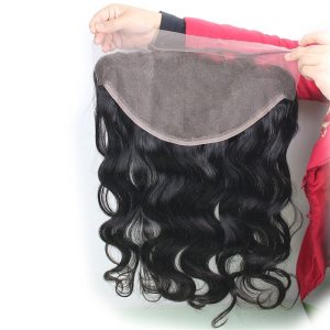 Alternative view of Brazilian Lace Frontal 13x6 Bleached Knots Frontal Piece Body Wave Full Lace Frontal Brazilian Wavy 20inch