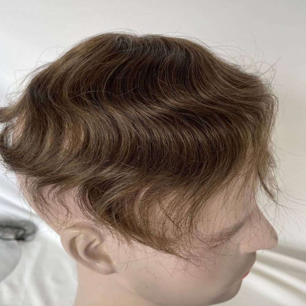 1B60 Side Or Back Hair Patches 8x8 cm Full Skin PU Base Toupee For Men Covering Bald Spots On Head Sides Or Back - Image 19