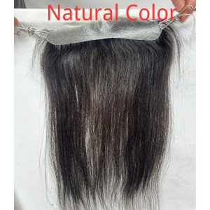 V Loop Front Hairline Full PU Long Hairline Toupee 100% Human Hair Hair Piece 100% Human Hairpiece for Men and Women Male Replacement 613 Blonde Hair Patch - Image 11