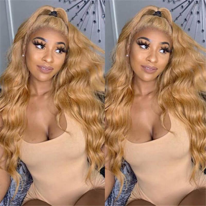 #27 Colored 13*4 Hd Lace Frontal Wigs Pre Plucked Straight /Body Wave/ Curly /Deep Wave - Image 6