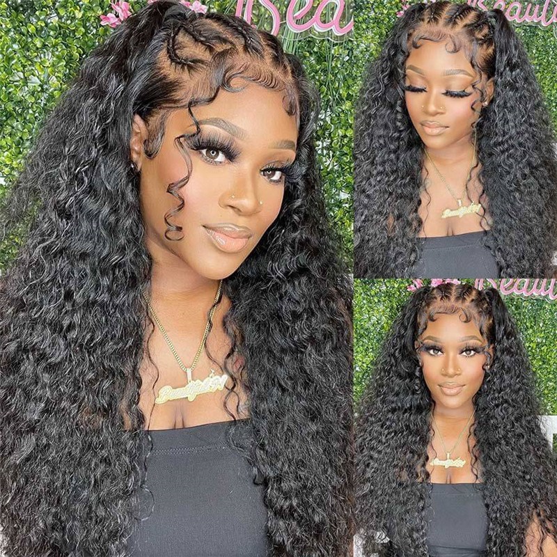 Hd Swiss Lace 13*4 Human Hair Lace Front Wigs Pre Plucked 5*5/4*4 Invisible Lace Curly Wigs - Image 3