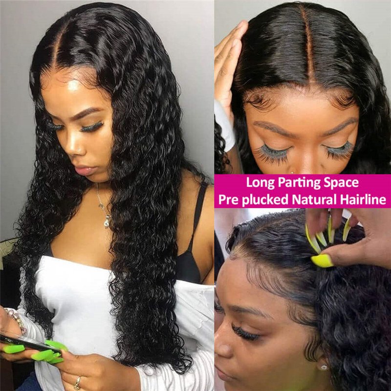 360 Lace Frontal Wig Human Hair 150% Density Glueless Deep Wave Wig Brazilian Hair Lace Frontal Wigs For Black Women - Image 2