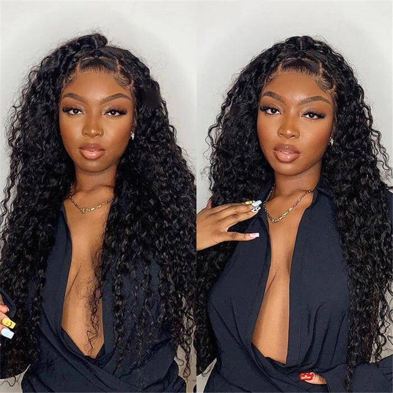 Curly Lace Front Human Hair Wigs 13*6 Hd Transparent Pre-Plucked 10 - 30 Inch For Sale - Image 4