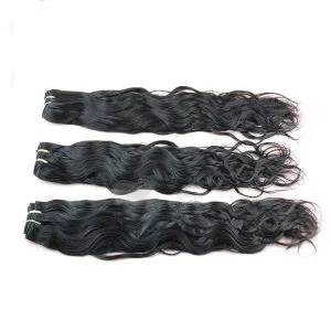 Alternative view of 3Pcs Lot Grade 8A Wet And Wavy Brazilian Hair Natural Wave 3 Bundles Natural Hair Color