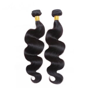 Body Wave Human Hair Bundles with 13X4 Lace Frontal Closure Bleached Knots Pre Plucked - Image 3