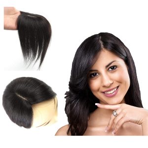Hair Piece Extensions Crown Toppers Solid Color 100% Human Hair Natural 1B Color Remy Human Hair Clip In Hair For Women Toupees - Image 7
