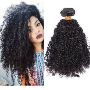 Best Kinky Curly Brazilian Remy Hair 1 Pc Brazilian Hair Weave Bundles 8A Hair Products Curly Human Hair Extensions (1 PC)