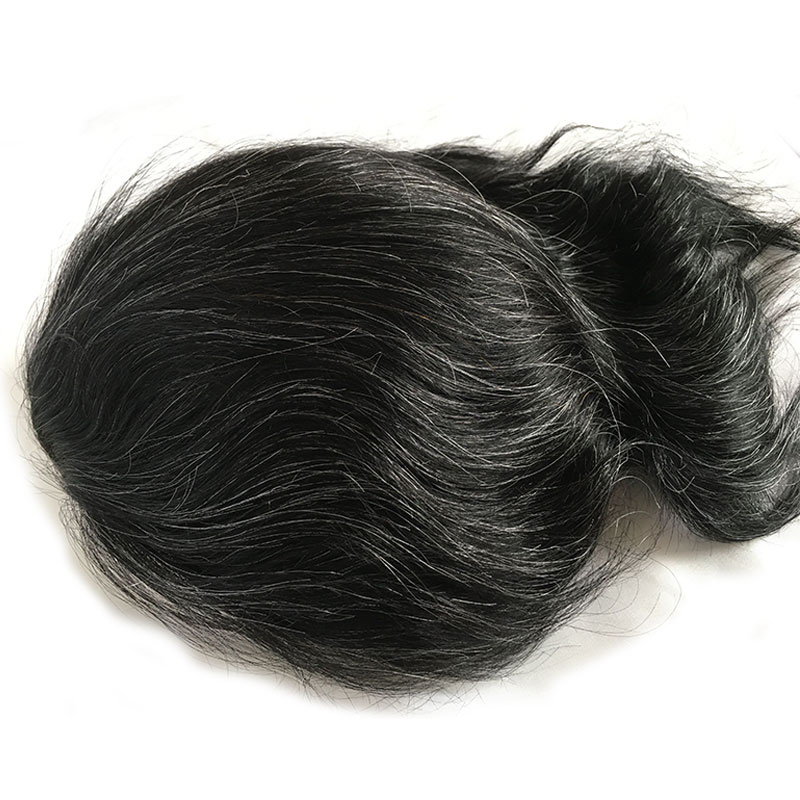Men's Toupee Hairpieces Replacement System For Men PU Base With Frontal Swiss Lace Net 100% Virgin Human Hair 10x8 "Base Size 4TBlonde Color - Image 4
