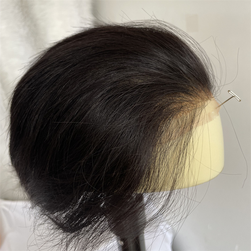Mens Toupee HD Hair Replacement SystemsSwiss Lace 100%Human hair All by Hand Tied - Image 5
