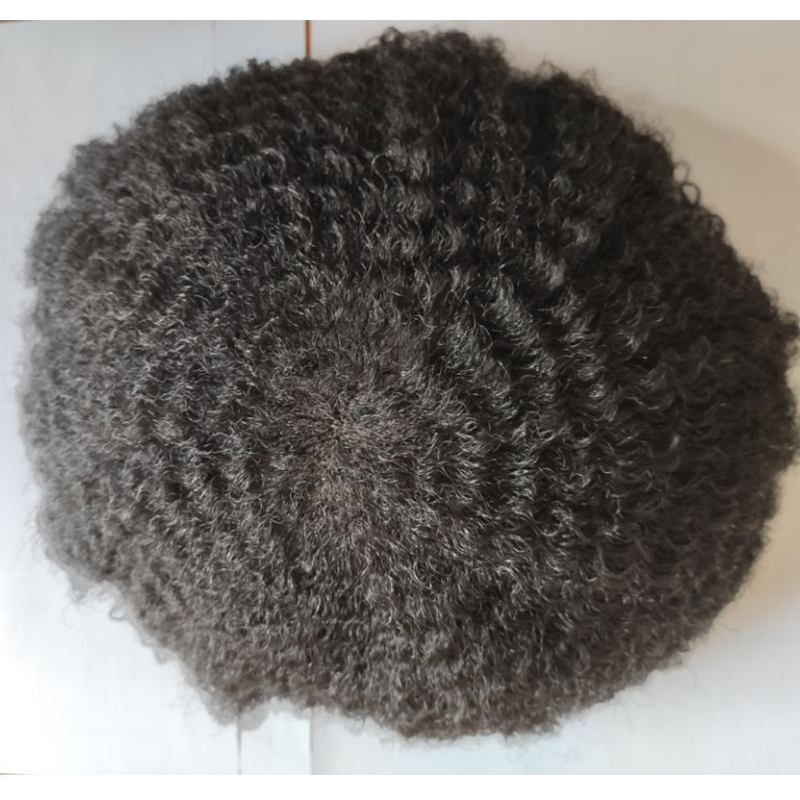 Mens Wigs Human Hair Curly Man Unit 8x10inch Afro Curl Toupee for Black Men Swiss Lace Hair System 360 Weave Men Toupee Hair Wig - Image 8
