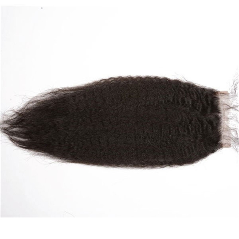 4x4 HD Lace Closures Natural Color Kinky Straight Vietnamese Human Remy Hair Free Part Lace Closure 4x4 inchs - Image 3