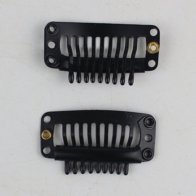 100pcs U Shape Metal Snap Clips for Hair Extensions DIY(Black Color) - Image 2