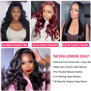 Loose Wave Invisible HD Transparent Lace Front Human Hair Wigs Brazilian Human Hair Remy Lace Frontal Wig Pre-Plucked Closure Wig for Women - Image 11
