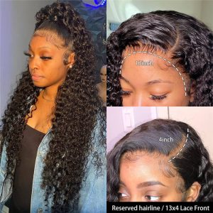 Water Wave HD Swiss Transparent 13x6 Lace Front Wig Human Hair Wigs For Black Women 28 30 Inch Wet And Wavy Loose Deep Wave Frontal Wig - Image 4