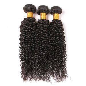 Kinky Curly Hair And Natural Brazilian Lace front Closure Remy Bundles Free Part 13x4 Human Hair - Image 5