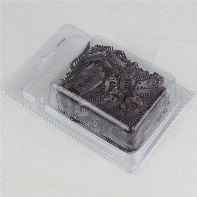 100pcs U Shape Metal Snap Clips for Hair Extensions DIY(Black Color) - Image 3