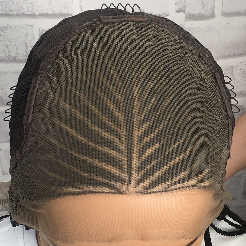 Fully Handmade 13X6" Wide Lace Area Tiny Braided Top Box Braided Wigs For Black Women Synthetic Swiss Lace Front Twist Braids Wigs With Baby Hair Ligh - Image 5