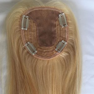 Brazilian 613 Lace Closure With Baby Hair Silk Base Straight Human Hair MiddlePart Closure Remy Hair Extension Clip In Top27P613 - Image 4