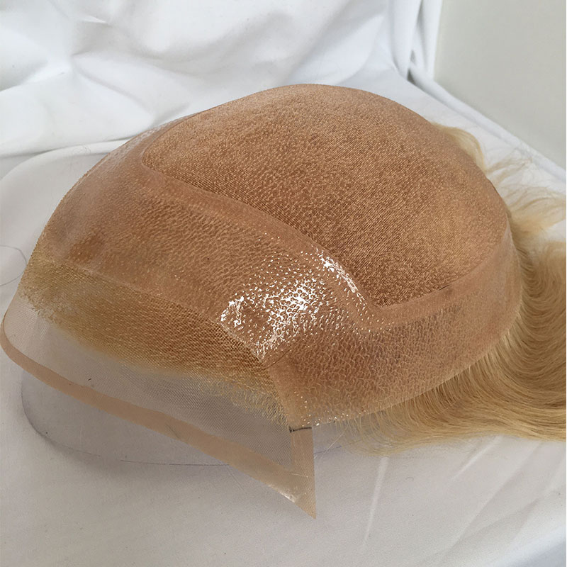 Men's Toupee 10x8 Human Hair 7# Brown Mens Toupee Thin Skin Around with Mono Lace with PU - Image 18