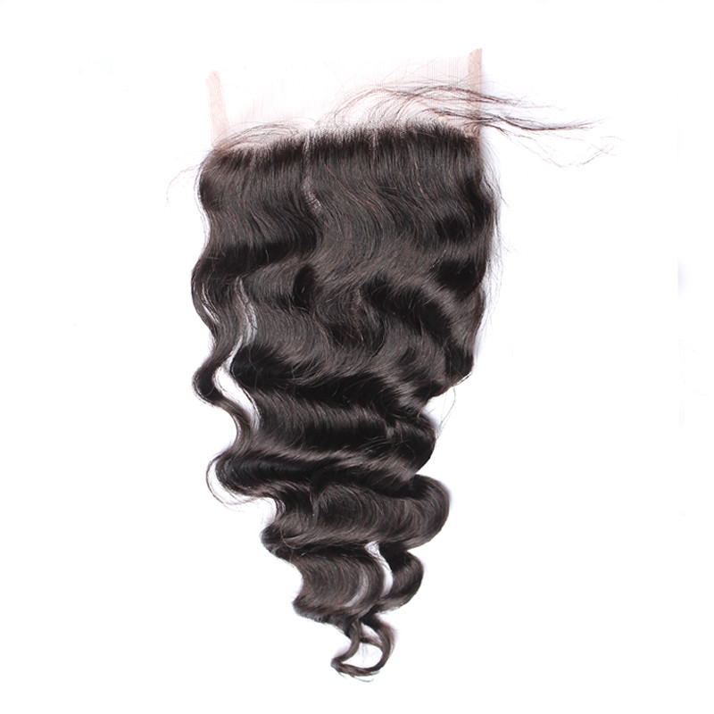 Transparent HD Swiss Thinner lace 5x5 Lace Closure With Baby Hair Loose Wave Brazilian Remy Hair Human Hair Bleached Knots Closure - Image 3