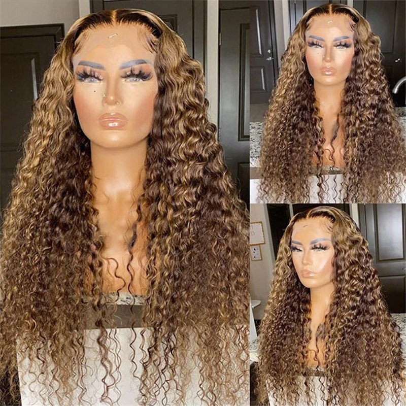 Oreo Highlight Wig Piano Color 4/27 Ombre Deep Wave 13X4/13X6 Hd Lace Front Human Hair Wigs - Image 4