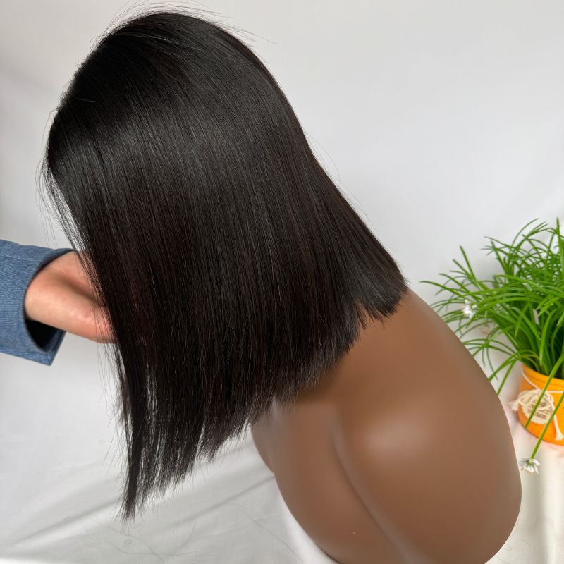 2x6 Lace Part Bob Wigs 12A Cambodian Bob Human Hair Wigs 200% Density Straight Short Bob Wigs 33# Rich Copper Red - Image 10