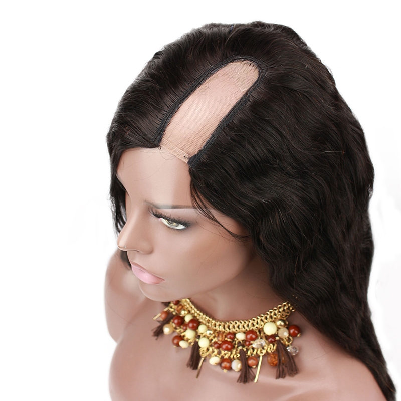 Human Hair U Part Wigs Body Wave Peruvian Remy Hair Wigs With Natural Color Full Density - Image 5