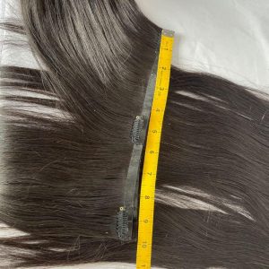 Straight Tape Clips Hair Extensions 100% Peruvian Human Raw Adhesive Double Siding Clips Remy Hair 120g - Image 4