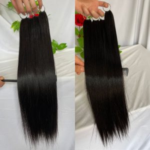 Pwigs 200pcs/Bundle Feather Line Hair Extensions 100%  Camodian Human Hair Extensions Long Straight  18-24inch Invisable Installation - Image 5
