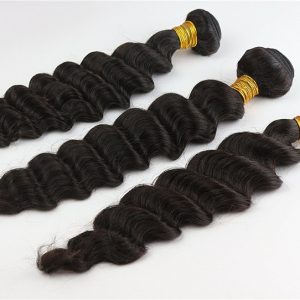 Hair Extension Hairdo Bundles of Hair Deep Wave Brazilian Hair Weave Style - Image 3
