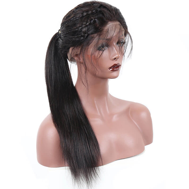 13x6 Lace Front Human Hair Wigs With Baby Hair 250% Density Straight Brazilian Hair Wigs Bleached Knots With Natural Baby Hair - Image 3