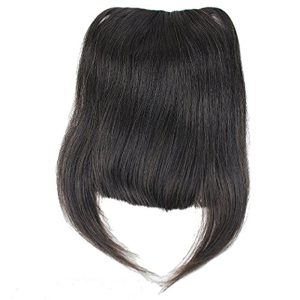 Clip-in Front Hair Bangs Full Fringe Short Straight Hairpieces Brazilian Virgin Human Hair Extensions for women 6-8inch (#2) - Image 4