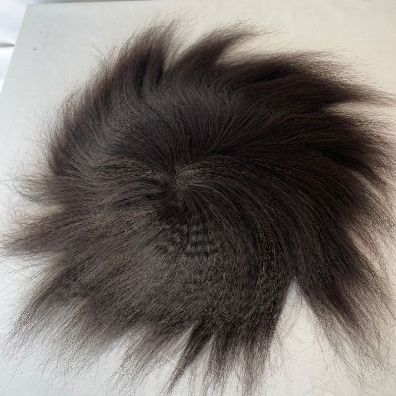 Pwigs Toupee for Men Full French Full Lace Cap Base European Human Hair Men Toupee Natural Hairline Hair System 1B Hair Men Wigs - Image 2