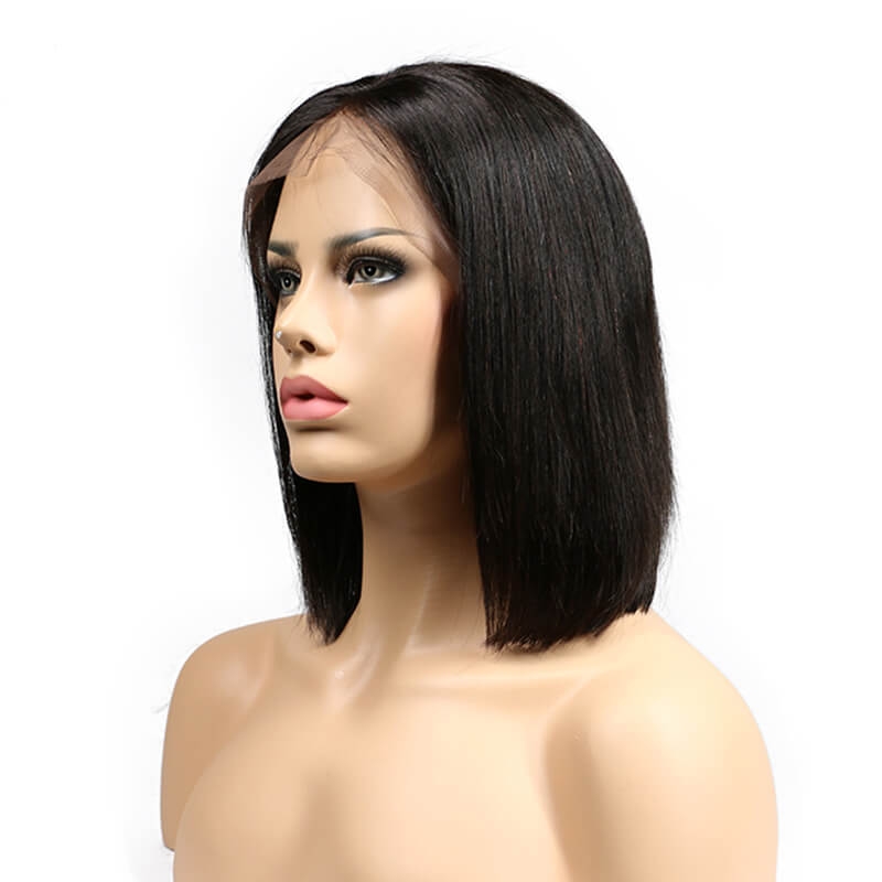 Silky Straight Natural Color Human Hair 13x6 Lace Frontal Wigs Middle Parting Pre Plucked Hair Line - Image 3