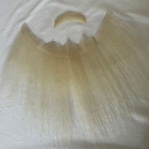 Fake Beard Swiss Lace Fake Beard And Moustache Real Human Hair Handmade Light Beard For Men Invisible Beards For Man White Color - Image 5