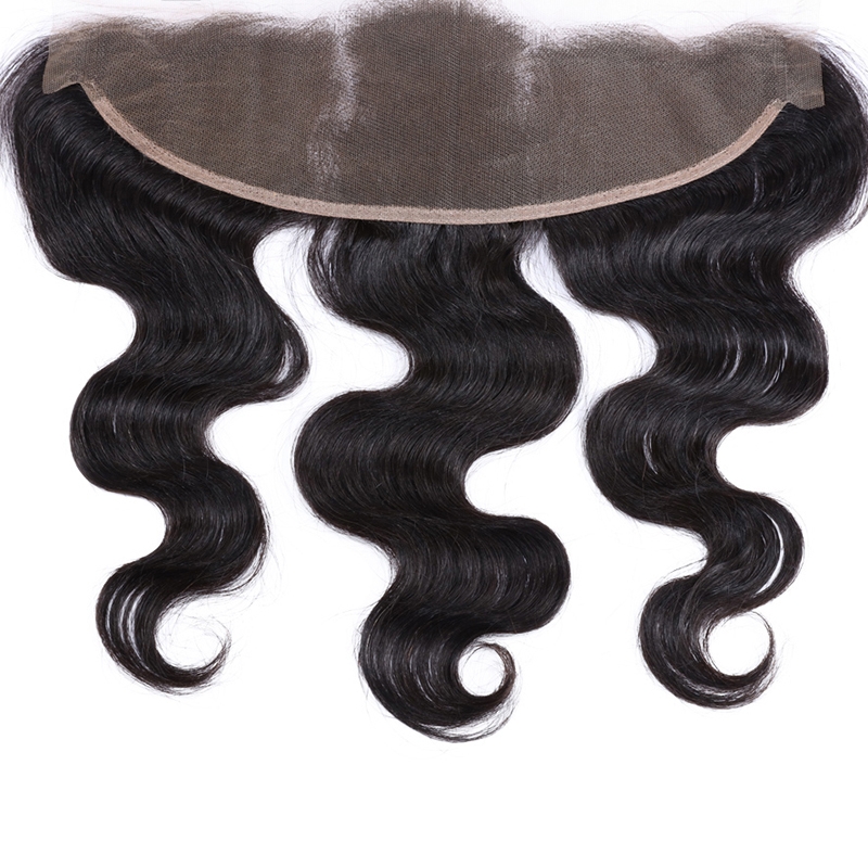 Bleached Knots Lace Frontal Closure 13X4 Brazilian Remy Hair Body Wave Nature Color Human Hair - Image 4