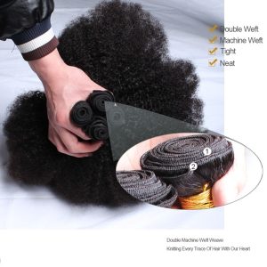 Hair Bundles Brazilian Kinky Curly Remy Hair Weave 8A Grade 4 Pcs Afro Kinky Curly Human Hair Extensions 4B 4C - Image 5