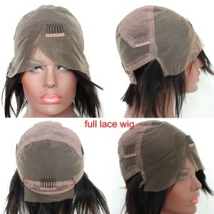 Ombre blonde #1B/27 Brazilian Wave Hair Full Lace Wigs Caps Dark root Lace front wig Bleached knot Pre plucked hairline - Image 7