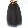 Kinky Straight Brazilian Remy Hair Honey Products Human Hair Weave Bundles Natural Color Coarse Yaki Hair Weaving (1 PC)