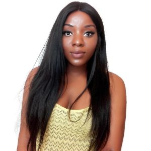 300% Density Silky Straight Lace Front Human Hair Wigs Brazilian Remy Hair Pre Plucked Bleached Knots Wigs
