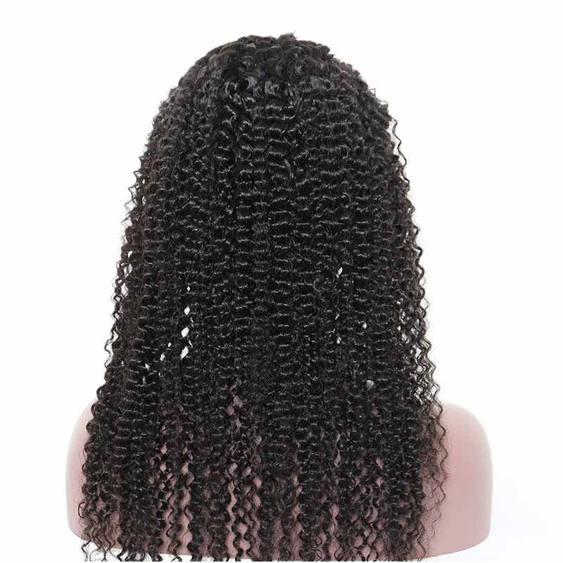 Affordable Lace Front Wigs Kinky Curly 180% Density Human Hair Front Wig With Baby Hair Pre-Plucked Natural Hair Line - Image 4