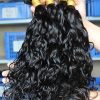 Natural Color Peruvian Human Hair Water Wet Wave Hair Weave 3 Bundles