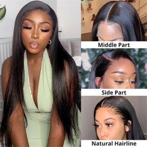 13*4 Hd Lace Front Wigs Straight Human Hair Pre Plucked Glueless Frontal Wig For Women - Image 5