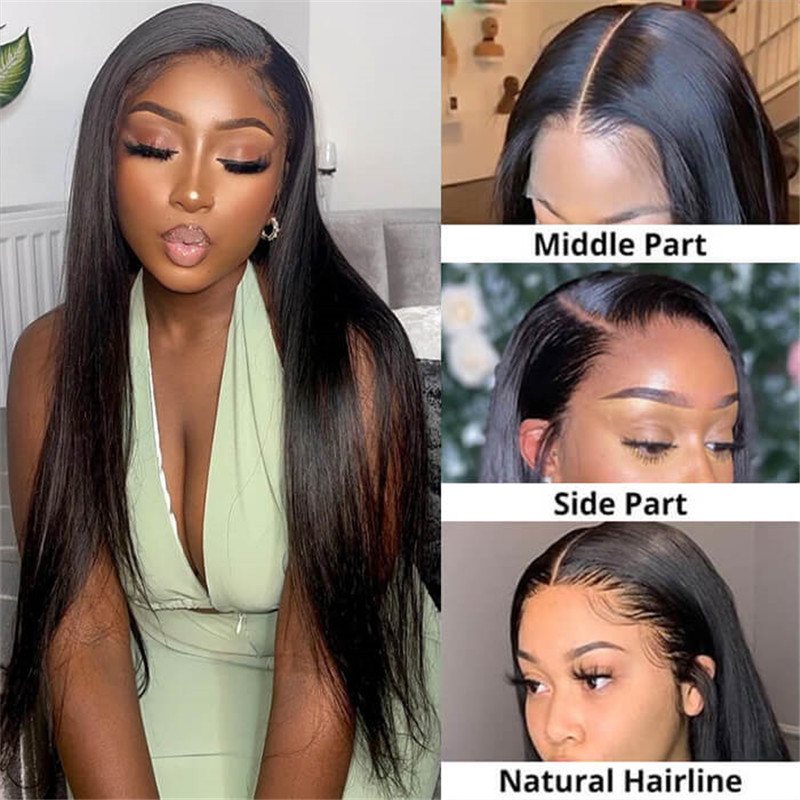 13*4 Hd Lace Front Wigs Straight Human Hair Pre Plucked Glueless Frontal Wig For Women - Image 5