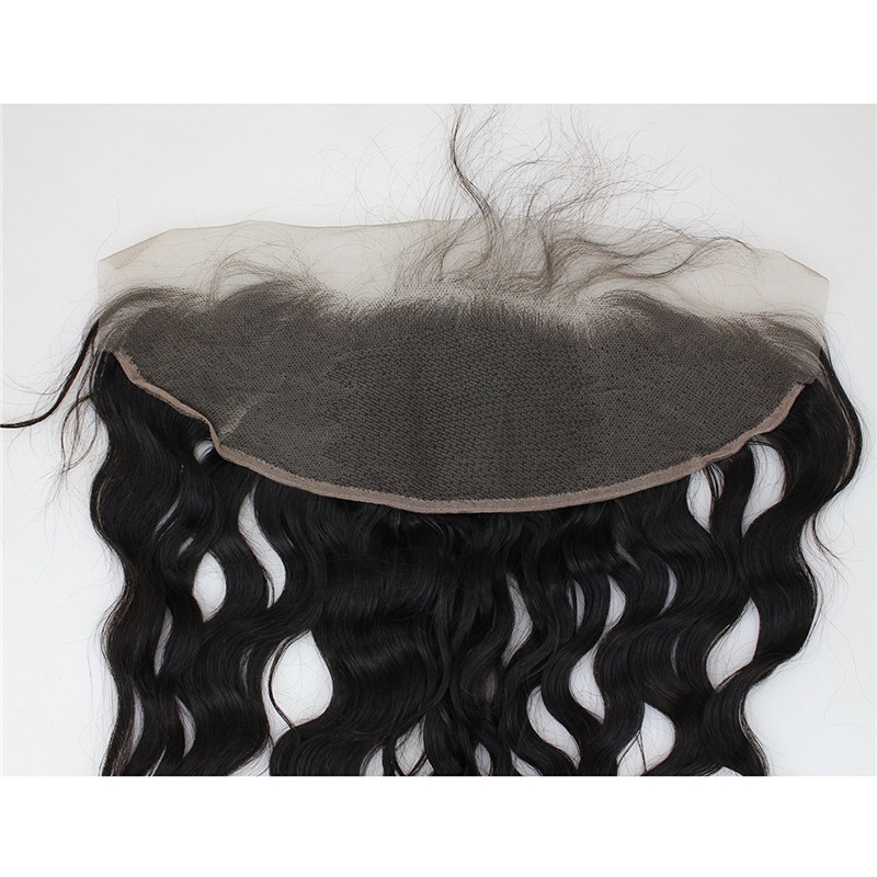 13x4 Full Lace Frontal Closure Natural Wave Free Part Ear to Ear Brazilian Human Hair Extensions Frontal Lace Closure with Baby Hair Bleached - Image 3