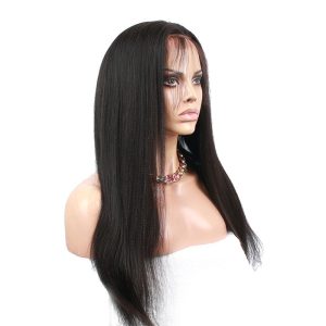 Glueless Silk Top Full Lace Wigs Affordable Human Natural Black Light Yaki Brazilian Remy Hair Silk Base Human Hair Wigs - Image 3