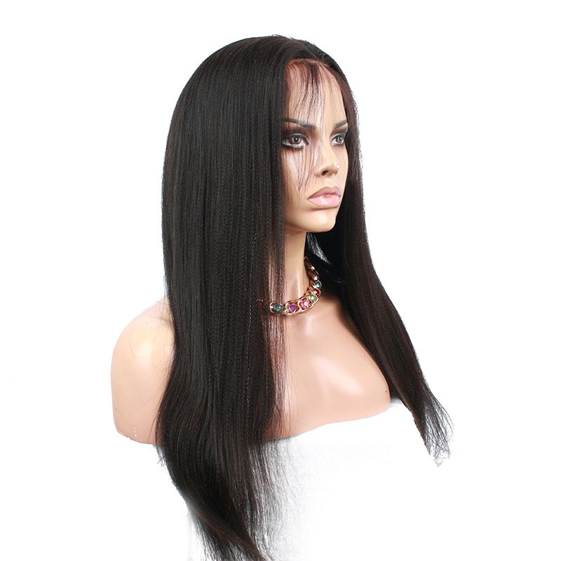 Glueless Silk Top Full Lace Wigs Affordable Human Natural Black Light Yaki Brazilian Remy Hair Silk Base Human Hair Wigs - Image 3