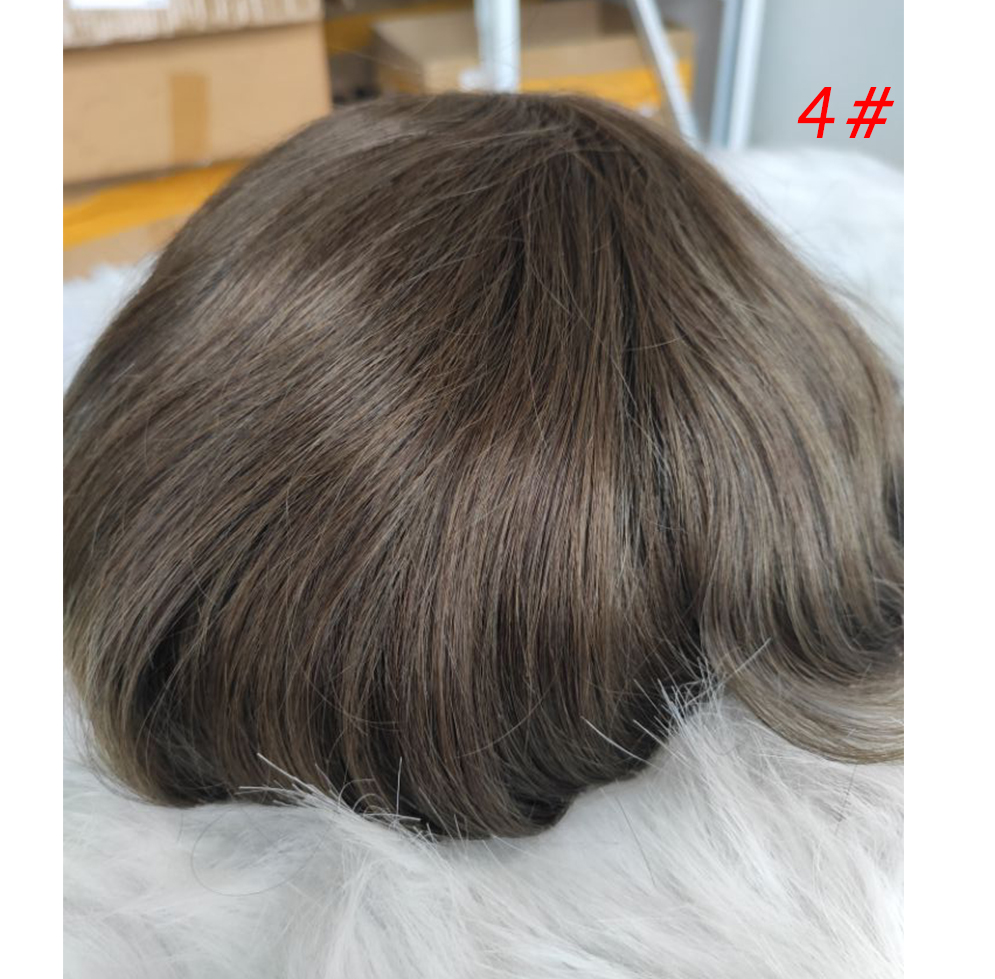Men Wigs Human Hair Toupee Thin Skin Pu Male Wig Hair Prosthesis Men Toupee Hair 8x10inch Replacement System Remy Hair Pieces 613 Blonde - Image 9