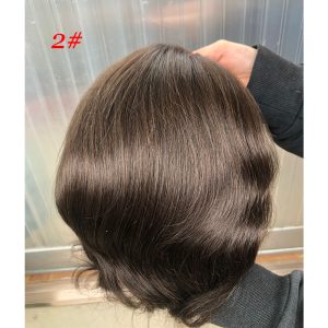 Toupee for Men Human Hair Men's Thin Skin Hair system with French Lace Hair Line Front 8x10 Inches Men Wigs Touppe For Black Men 22# color - Image 31